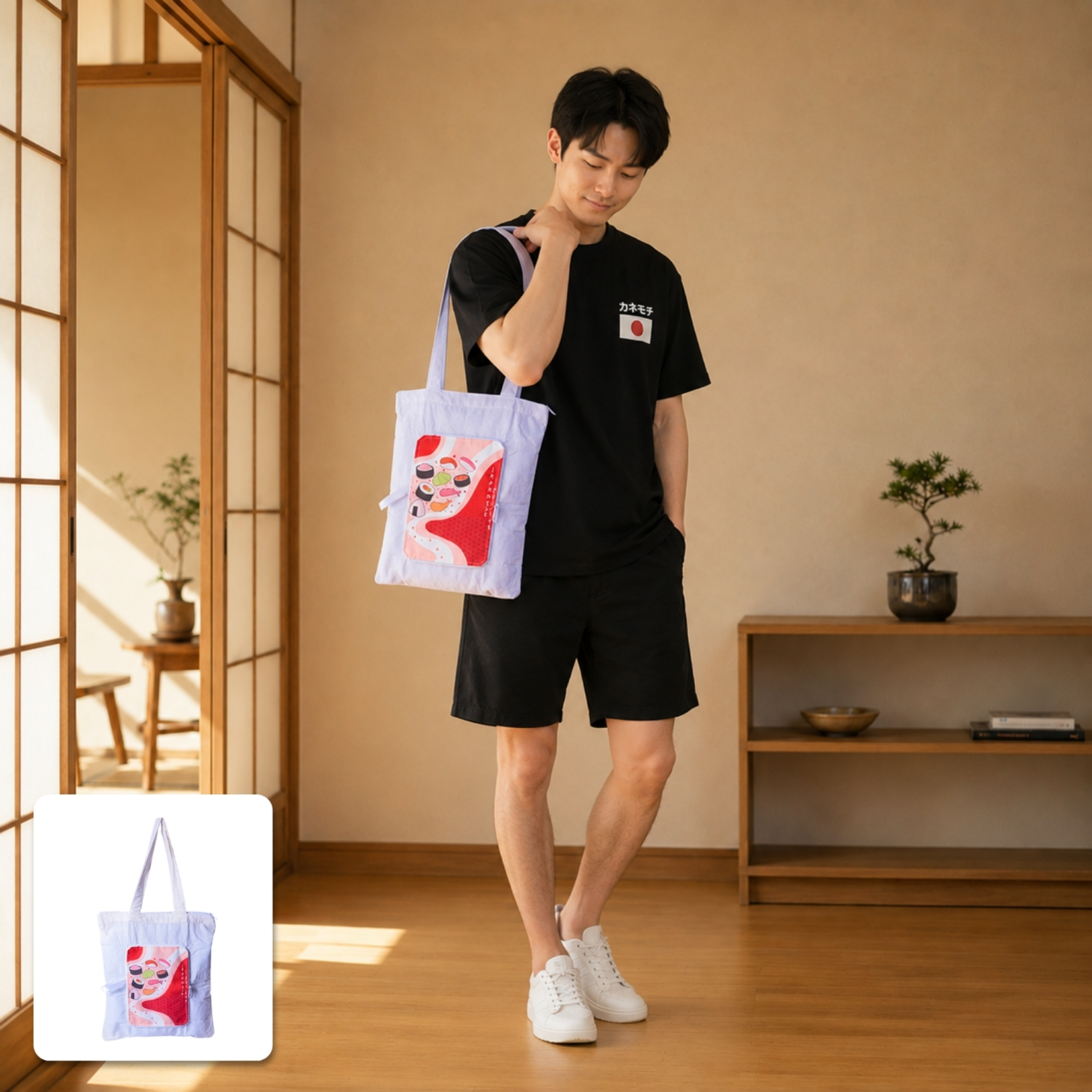Japanese Smart Fold Bag | Tas Belanja Lipat Motif... - Gambar 19