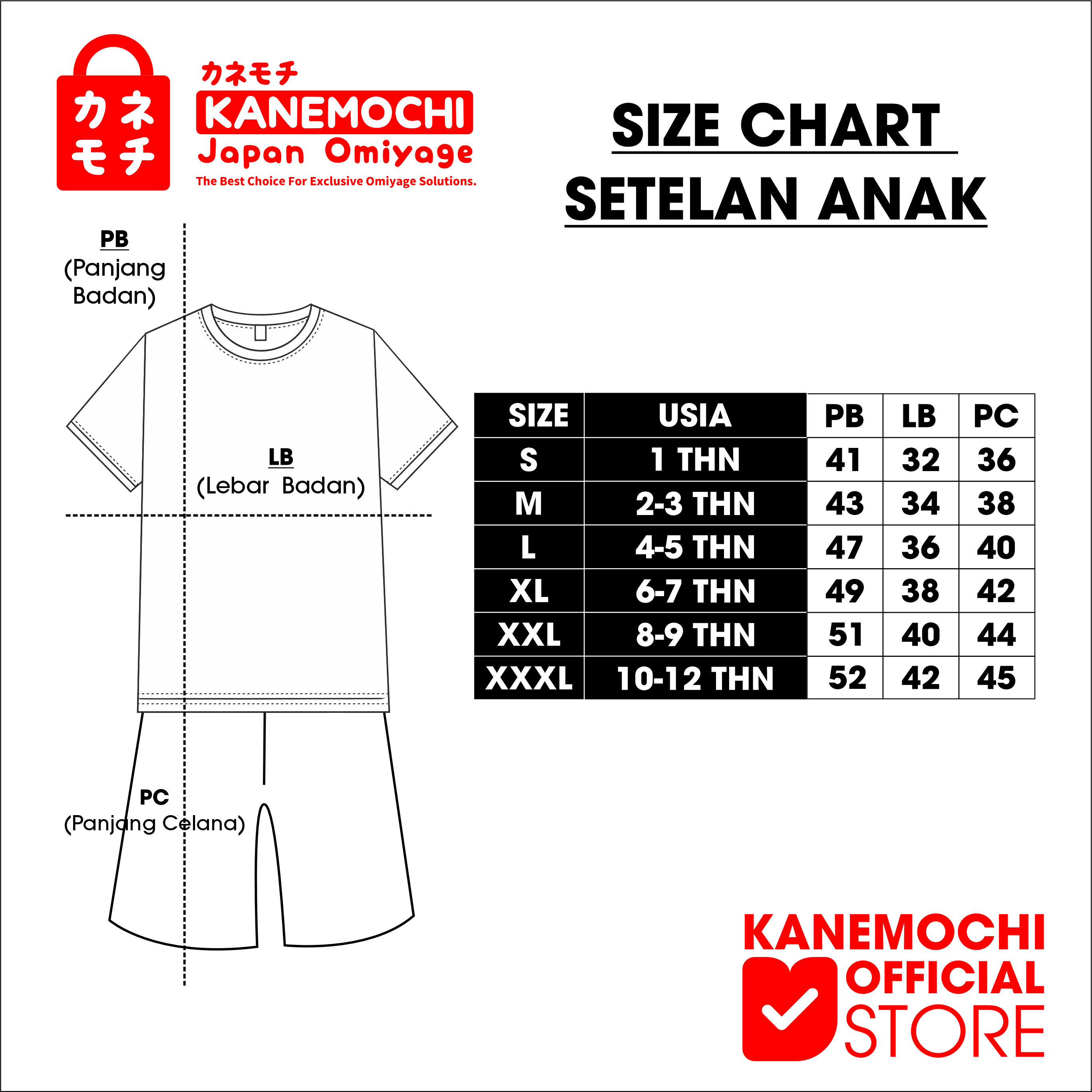 KANEMOCHI T-SHIRT KIDS 1-2 TAHUN - KAOS SETELAN AN... - Gambar 4