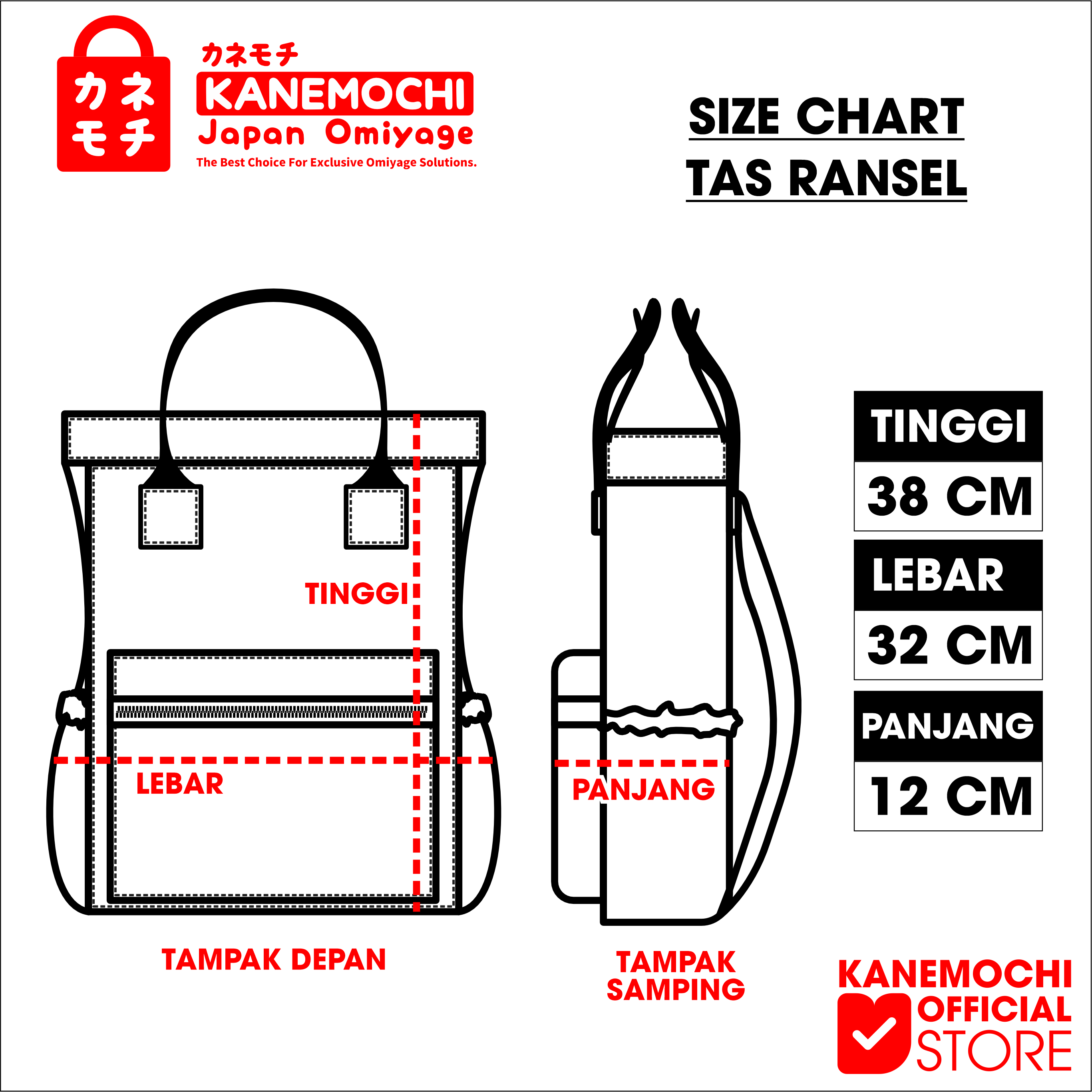 KANEMOCHI BAG / TAS RANSEL TAS SEKOLAH ANAK MOTIF... - Gambar 6