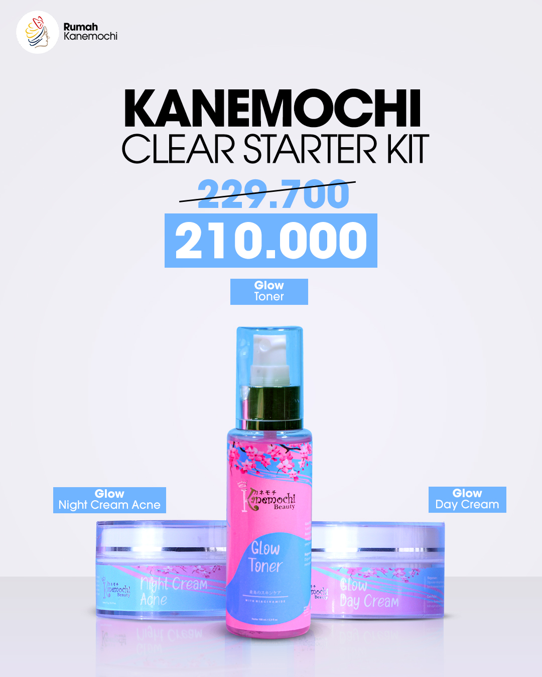 KANEMOCHI CLEAR STARTER KIT - ACNE SKIN - SKINCARE...