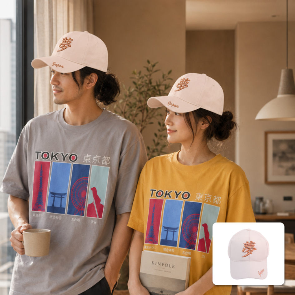 Japanese Streetwear Lifestyle Cap Cream Edition |... - Gambar 4
