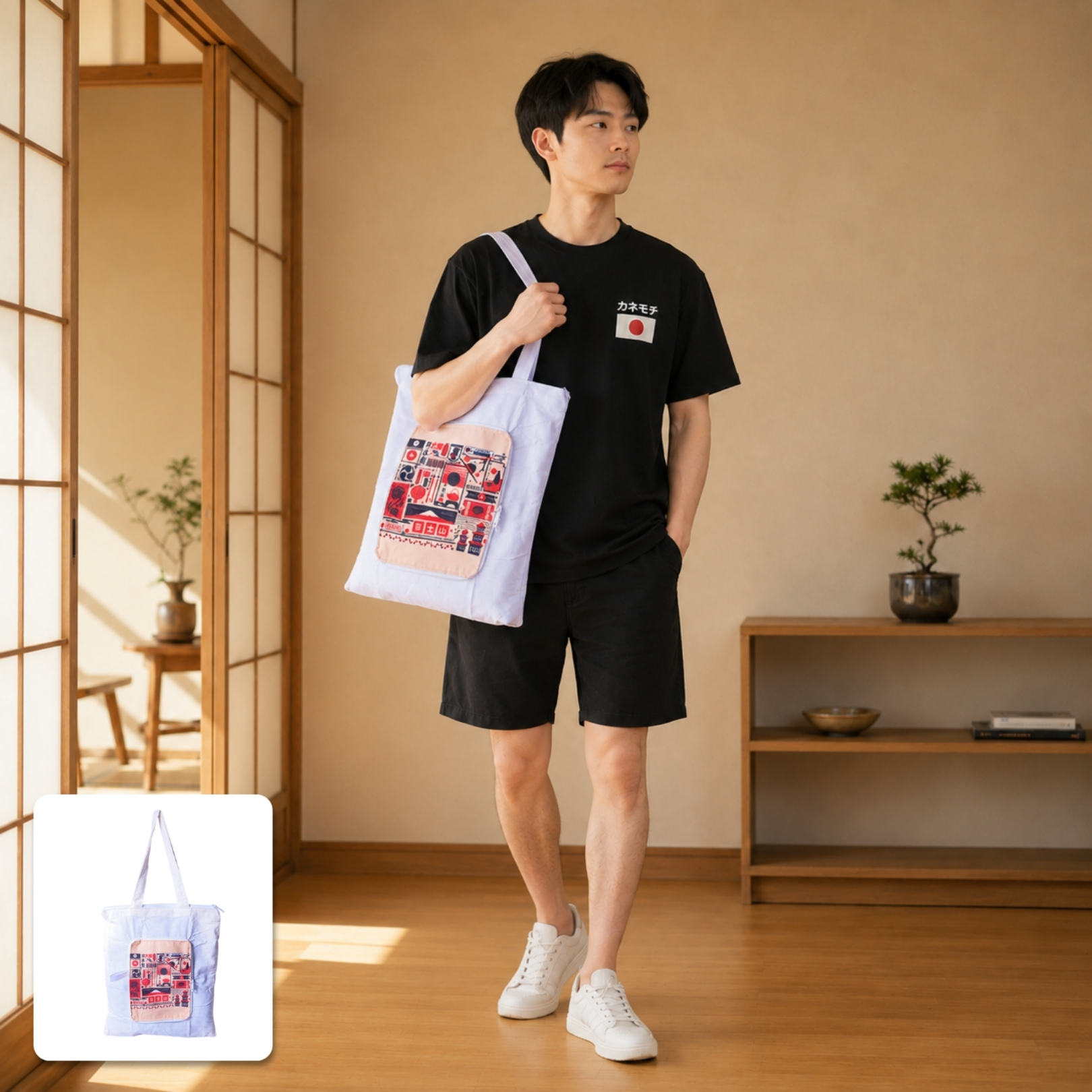 Japanese Smart Fold Bag | Tas Belanja Lipat Motif... - Gambar 18