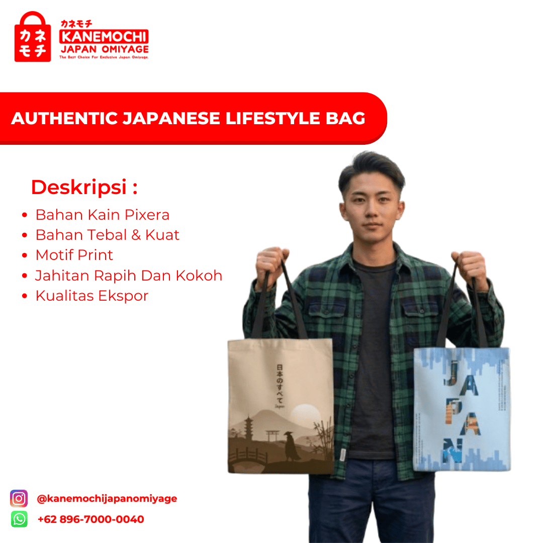 Authentic Japanese Lifestyle Bag | Totebag Kanvas... - Gambar 11