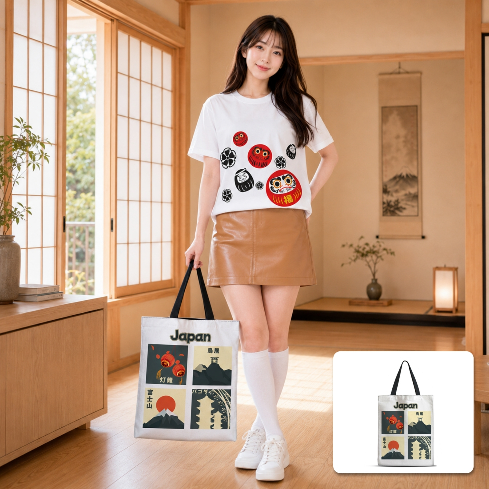Authentic Japanese Lifestyle Bag | Totebag Kanvas... - Gambar 3