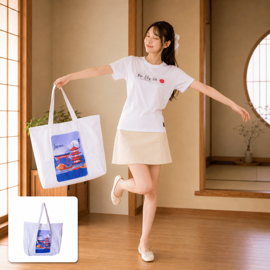 Japanese Smart Fold Bag | Tas Belanja Lipat Motif... - Gambar 12