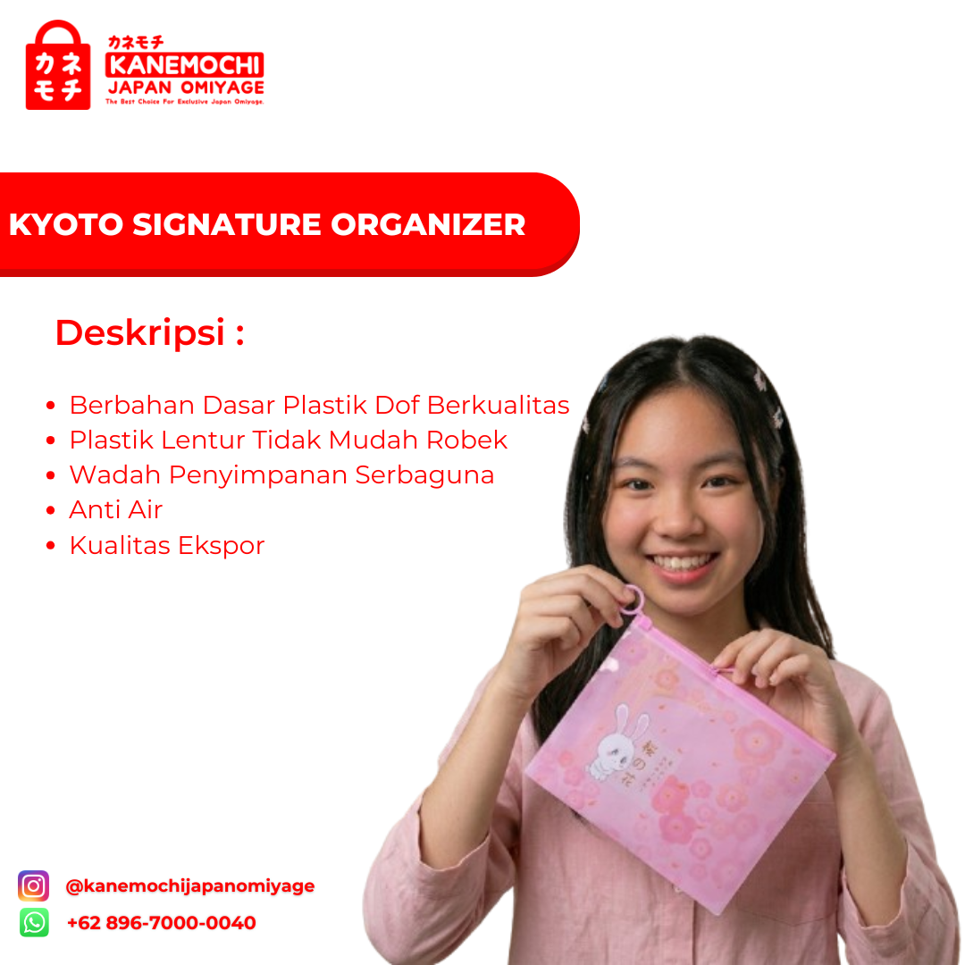 Kyoto Signature Organizer | Tas Pouch Tahan Air Je... - Gambar 3