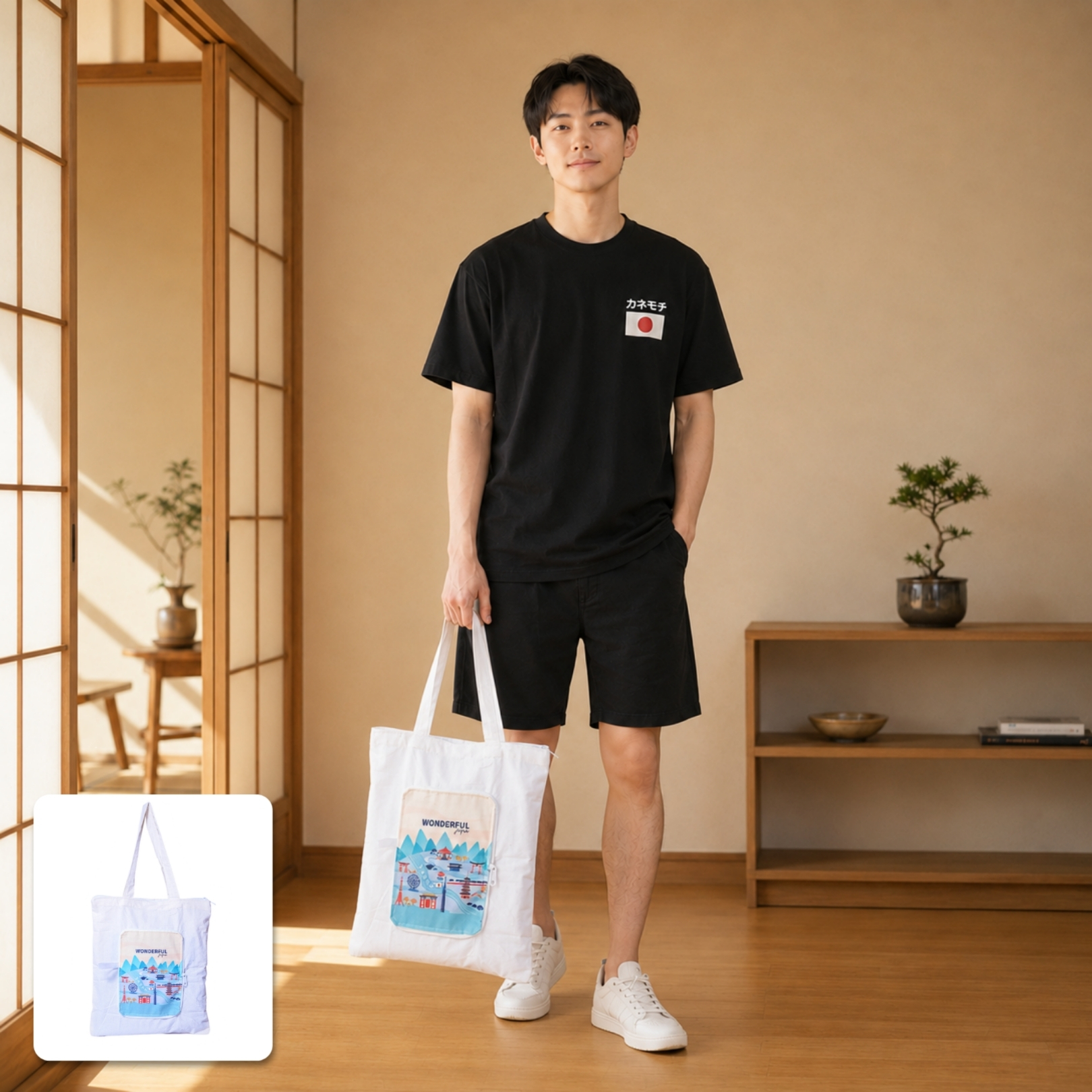 Japanese Smart Fold Bag | Tas Belanja Lipat Motif... - Gambar 20