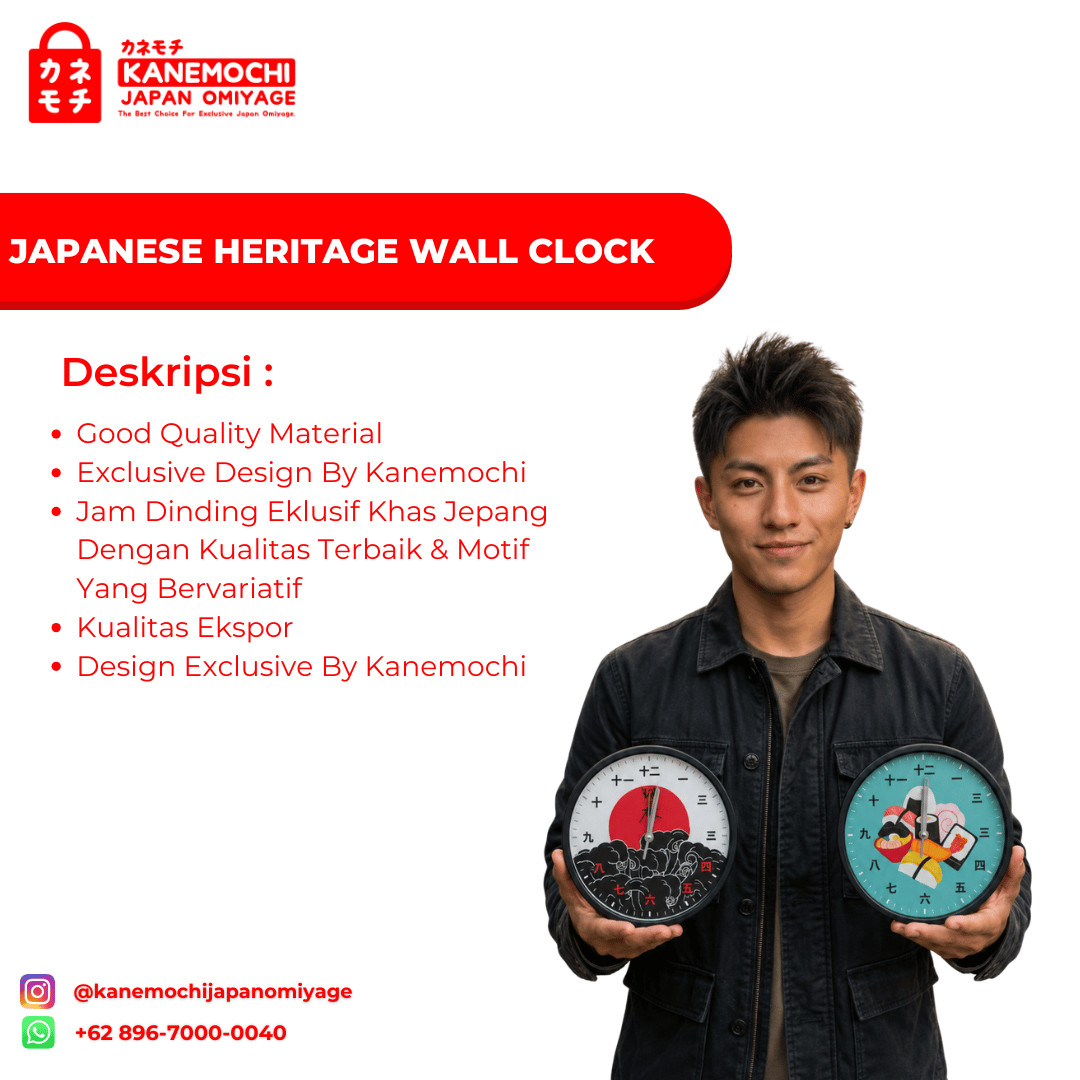 Japanese Heritage Wall Clock | Jam Dinding Kanji J... - Gambar 14