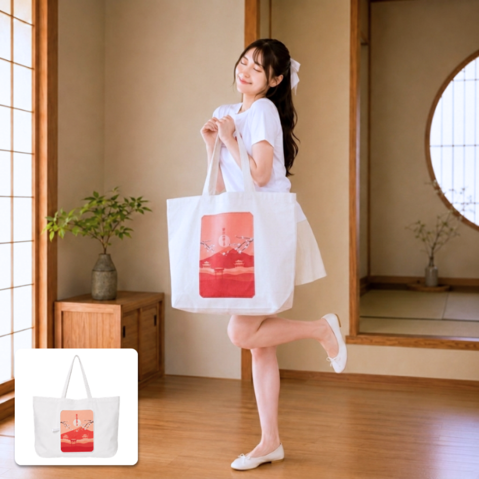 Japanese Smart Fold Bag | Tas Belanja Lipat Motif... - Gambar 5