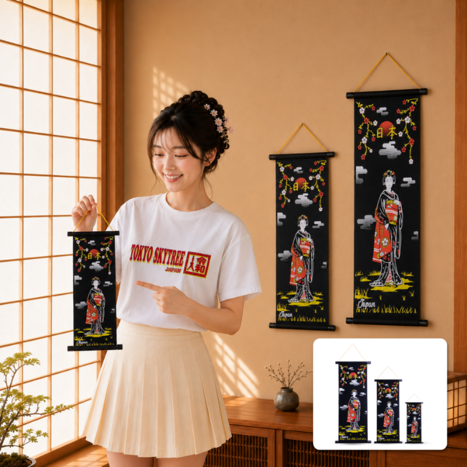 Kakejiku Colorful Signature GEISHA SAKURA JAPAN -...