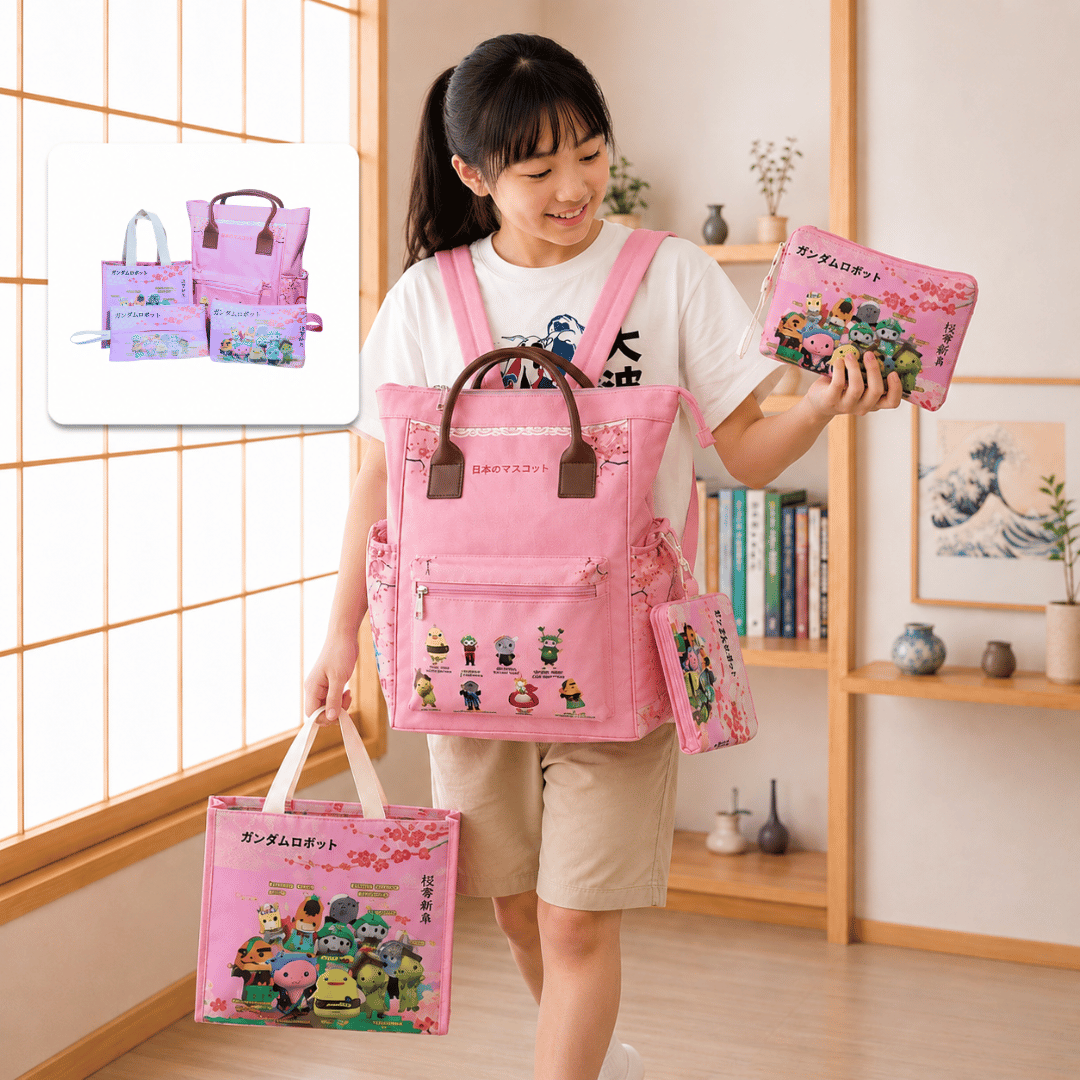 Premium Japanese Kawaii Backpack Set | Tas Sekolah... - Gambar 3