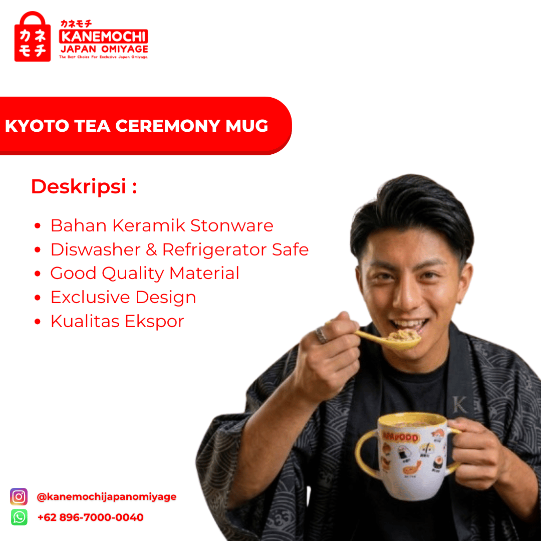 Kyoto Tea Ceremony Mug | Mug Keramik Set Sendok |... - Gambar 8