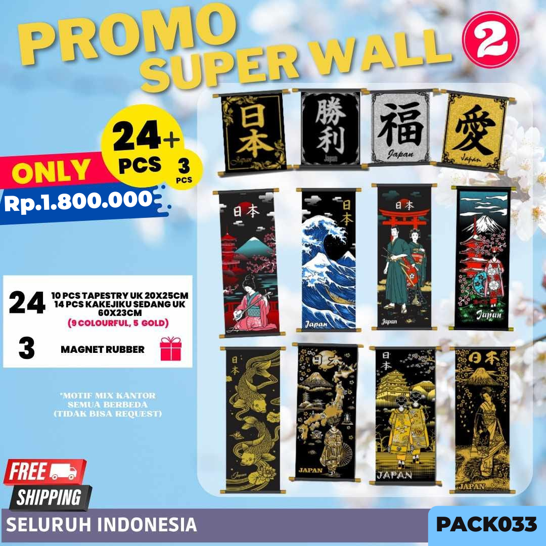 PROMO SUPER WALL 2 - 24+3 PCS - KANEMOCHI JAPAN OM...
