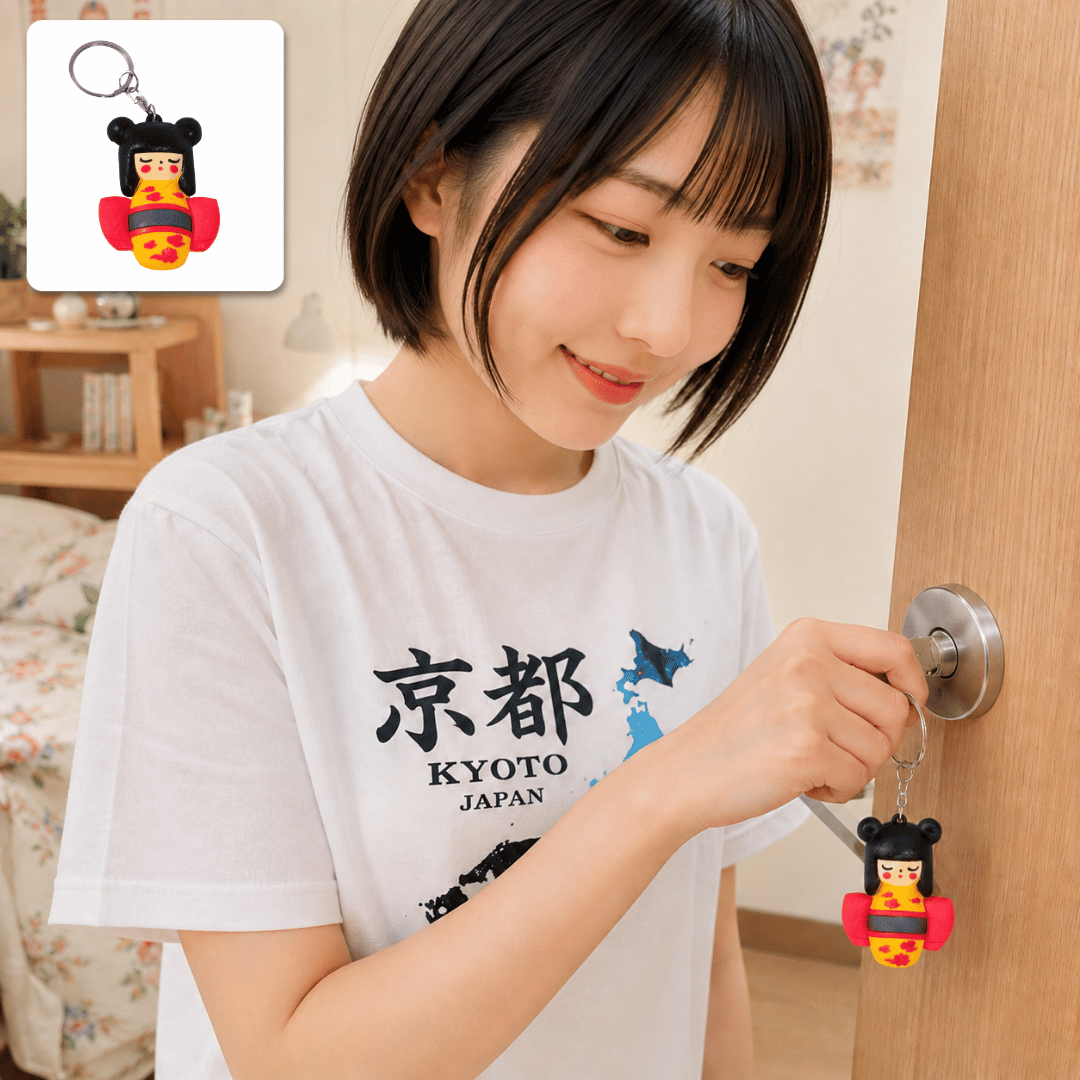 Kokeshi Heritage Charm | Gantungan Kunci Geisha Je... - Gambar 9