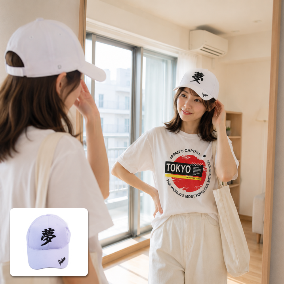 Japanese Streetwear Lifestyle Cap White Edition |... - Gambar 4