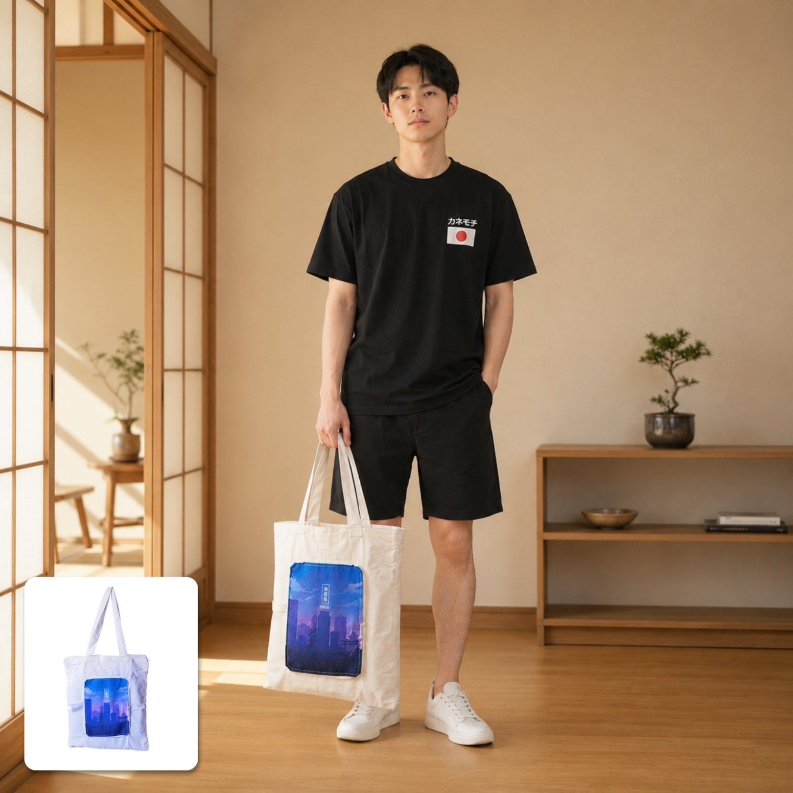 Japanese Smart Fold Bag | Tas Belanja Lipat Motif... - Gambar 21