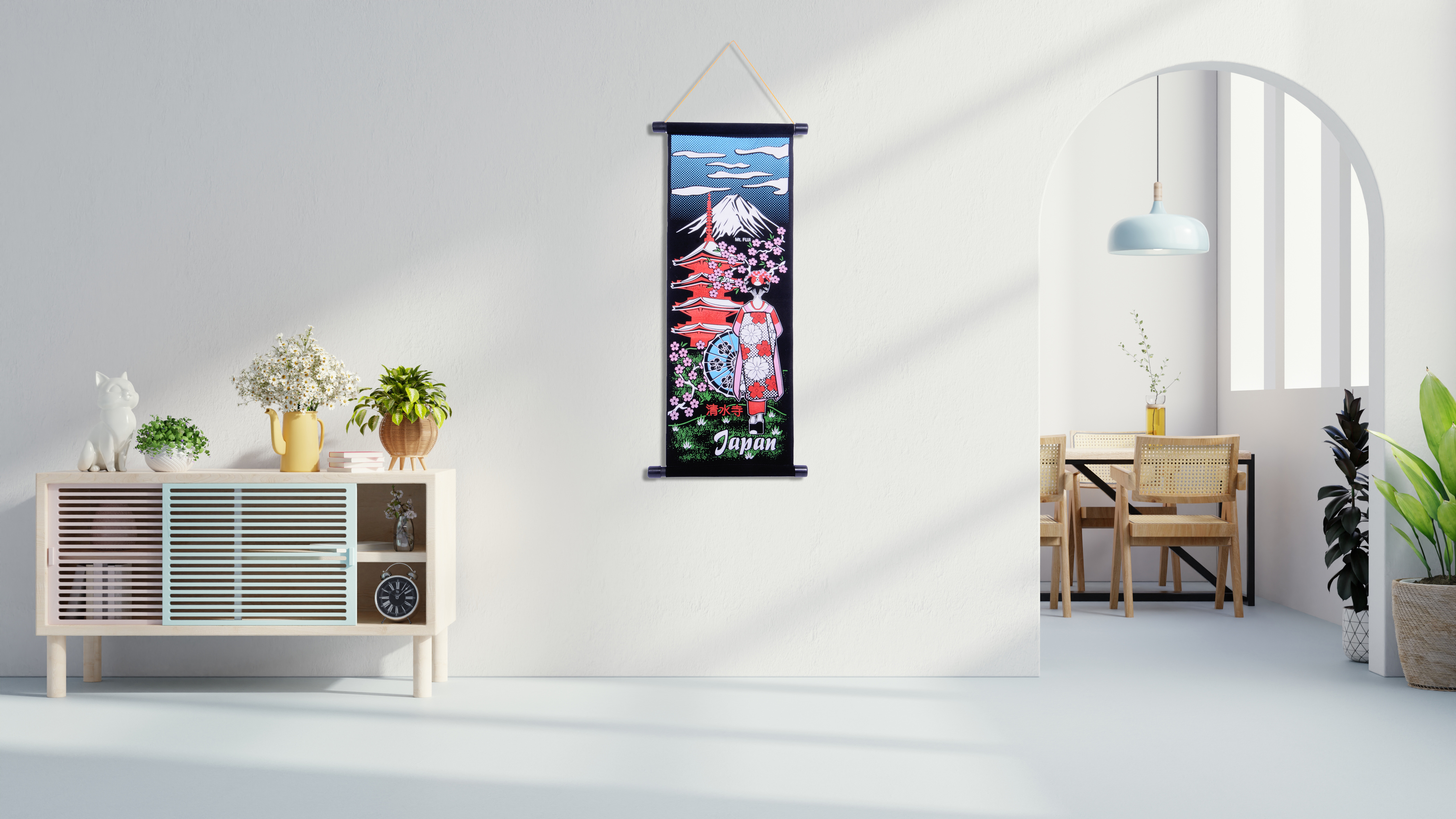 KANEMOCHI KAKEJIKU GEISHA FUJI PAGODA JAPAN - HIAS... - Gambar 2