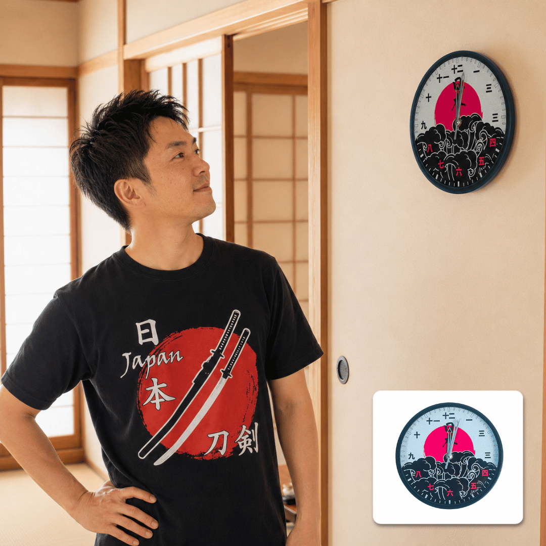 Japanese Heritage Wall Clock | Jam Dinding Kanji J... - Gambar 13
