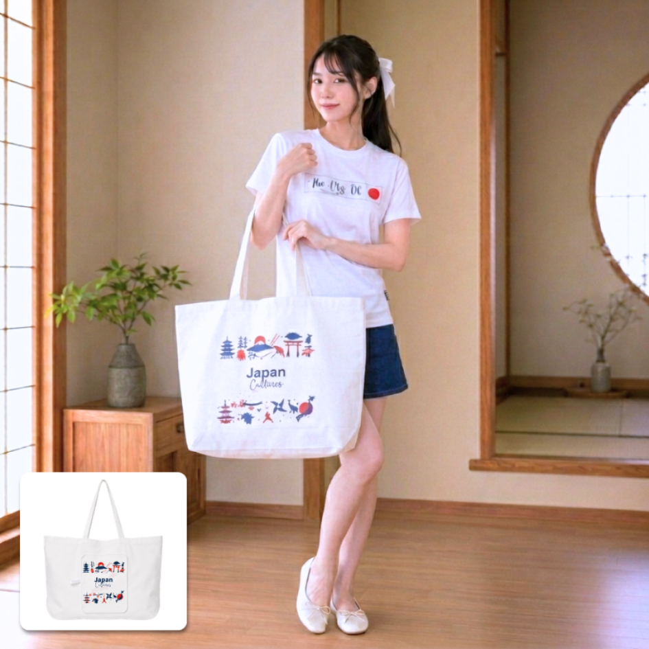 Japanese Smart Fold Bag | Tas Belanja Lipat Motif... - Gambar 22