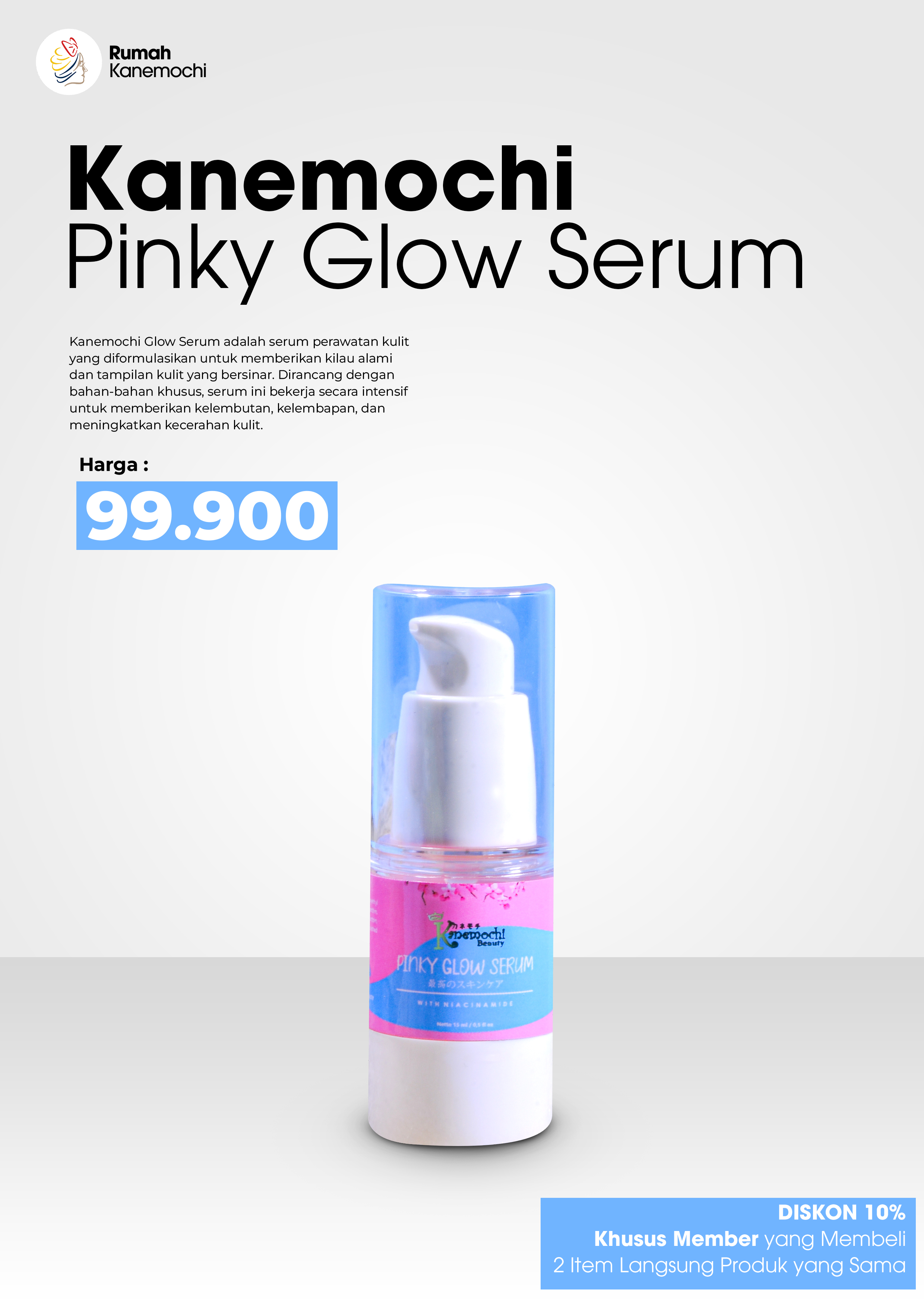 KANEMOCHI CARE PINKY GLOW SERUM 15ML - Skincare Wa...