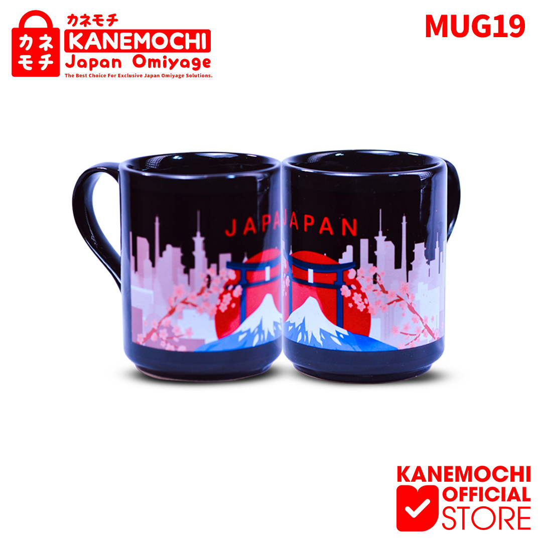 KANEMOCHI MUG KERAMIK BLACK SOUVENIR GELAS KHAS JE... - Gambar 4
