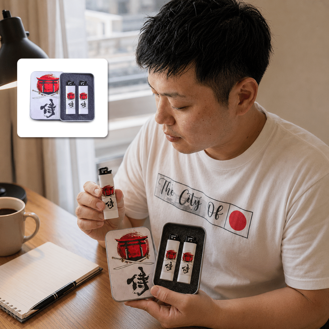 Japanese Luxury Lighter Gift Set - Kanemochi Souve... - Gambar 9