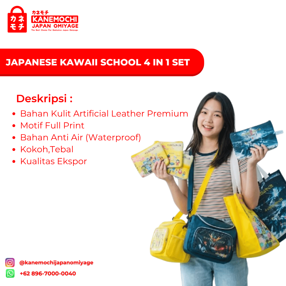 Japanese Kawaii School 4 in 1 Set | Tas Sekolah An... - Gambar 8
