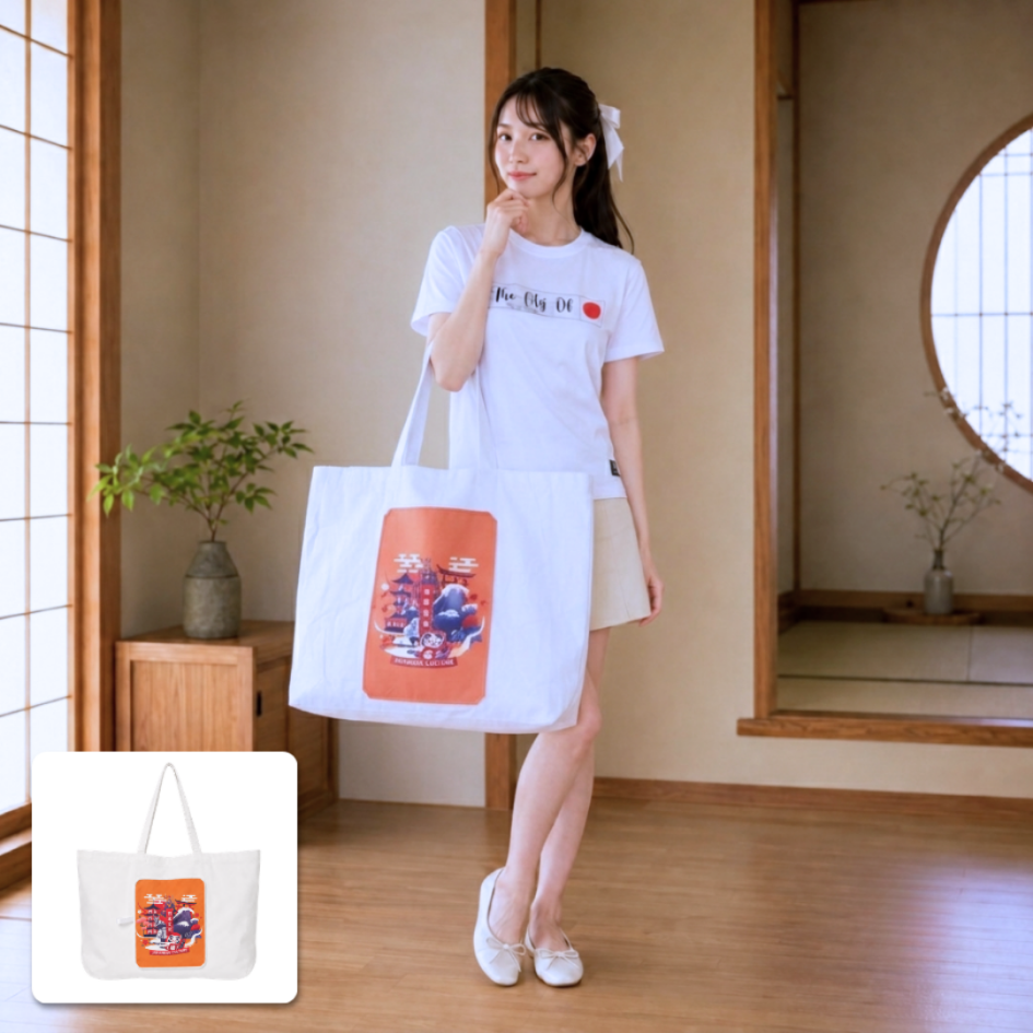 Japanese Smart Fold Bag | Tas Belanja Lipat Motif... - Gambar 2