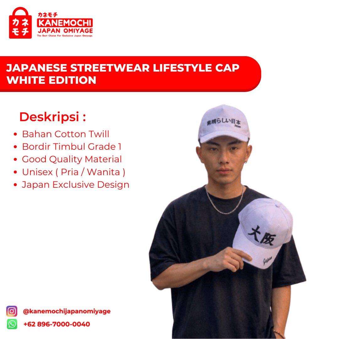 Japanese Streetwear Lifestyle Cap White Edition |... - Gambar 13