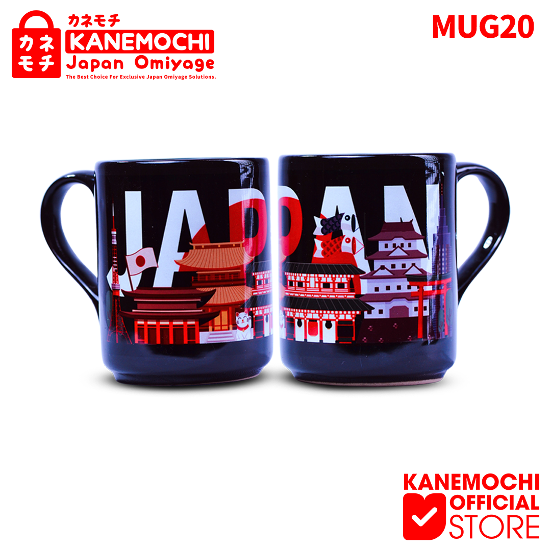 KANEMOCHI MUG KERAMIK BLACK SOUVENIR GELAS KHAS JE... - Gambar 5