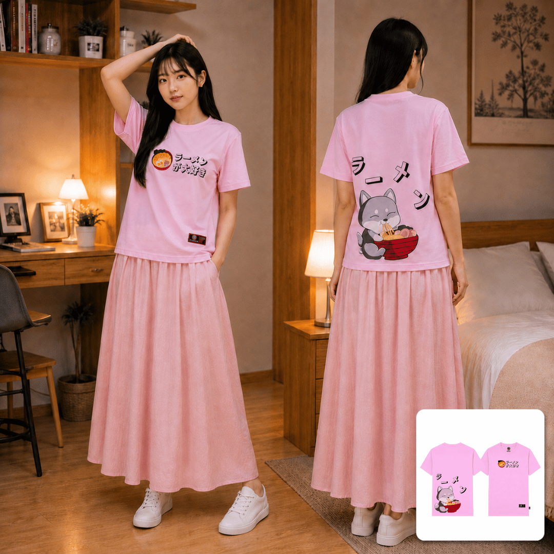 LEGACY COLLECTION TEE RAMEN NEKO JAPAN (PINK) - KA...