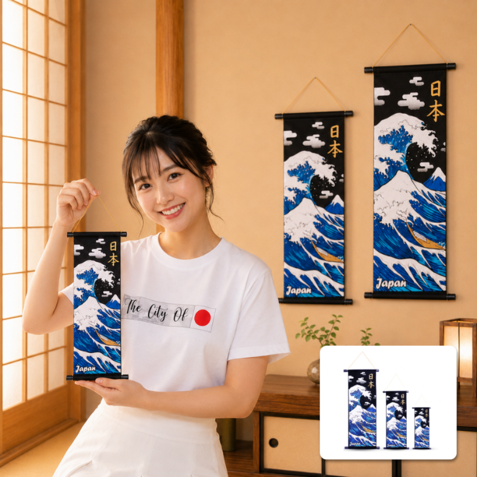Kakejiku Colorful Signature NAMI JAPAN - HIASAN DI... - Gambar 10