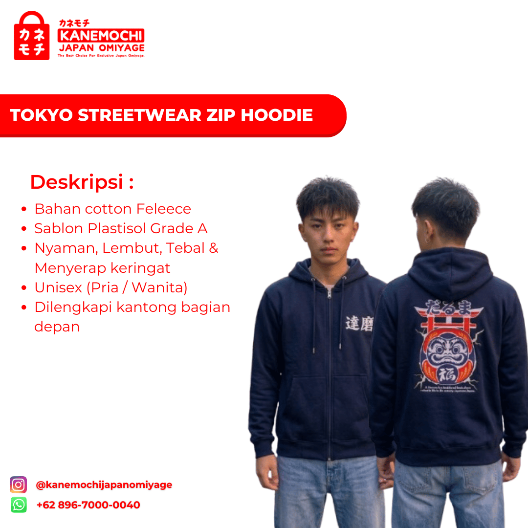 Tokyo Streetwear Zip Hoodie TOKYO JAPAN ALLSIZE &... - Gambar 14