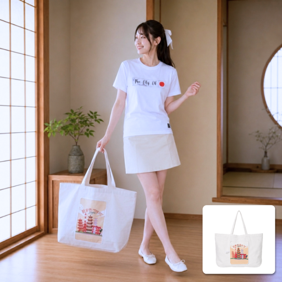 Japanese Smart Fold Bag | Tas Belanja Lipat Motif...