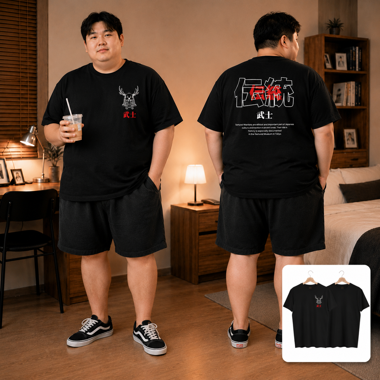 IMPERIAL COLLECTION TEE SAMURAI WARRIOR JAPAN (BLA... - Gambar 4