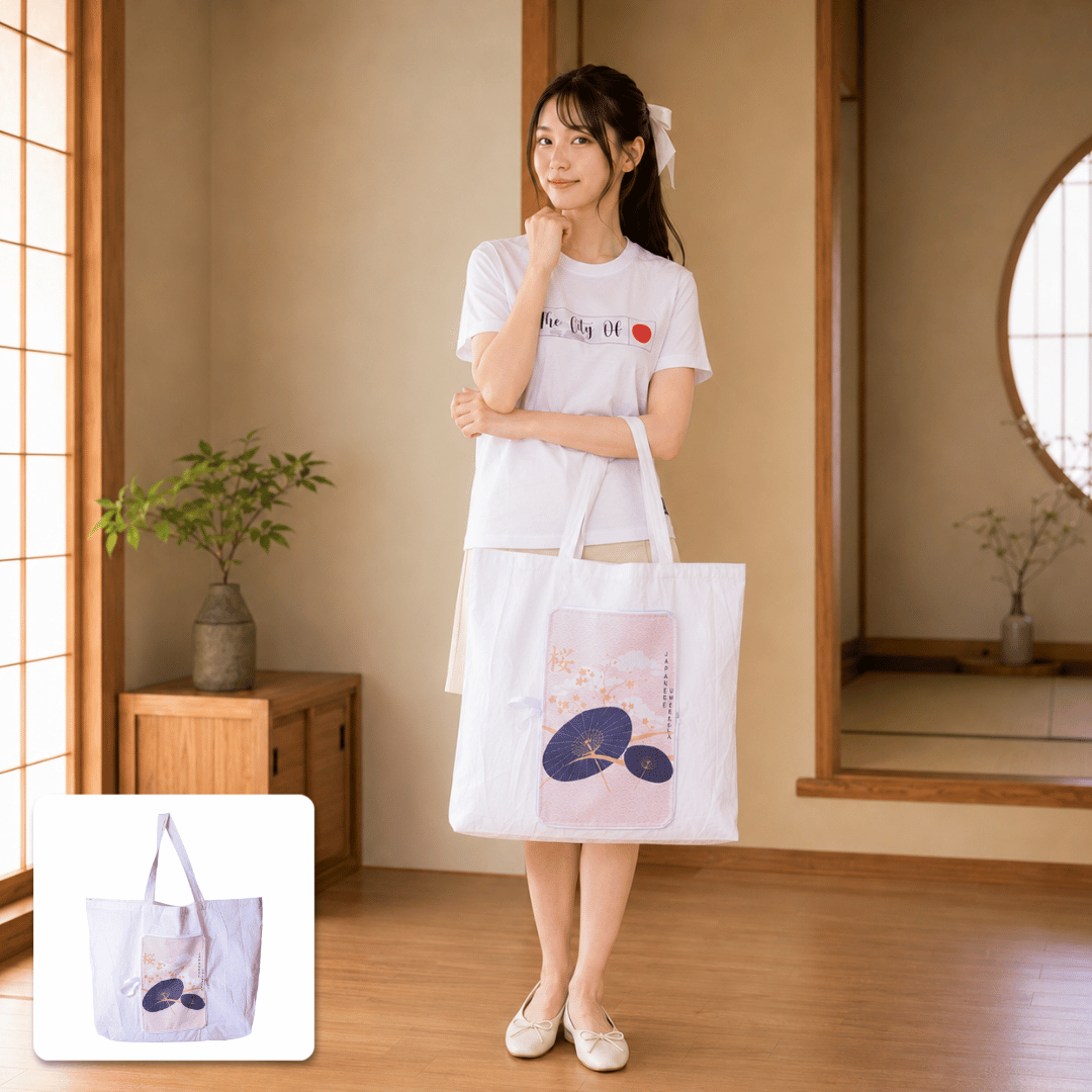 Japanese Smart Fold Bag | Tas Belanja Lipat Motif... - Gambar 11