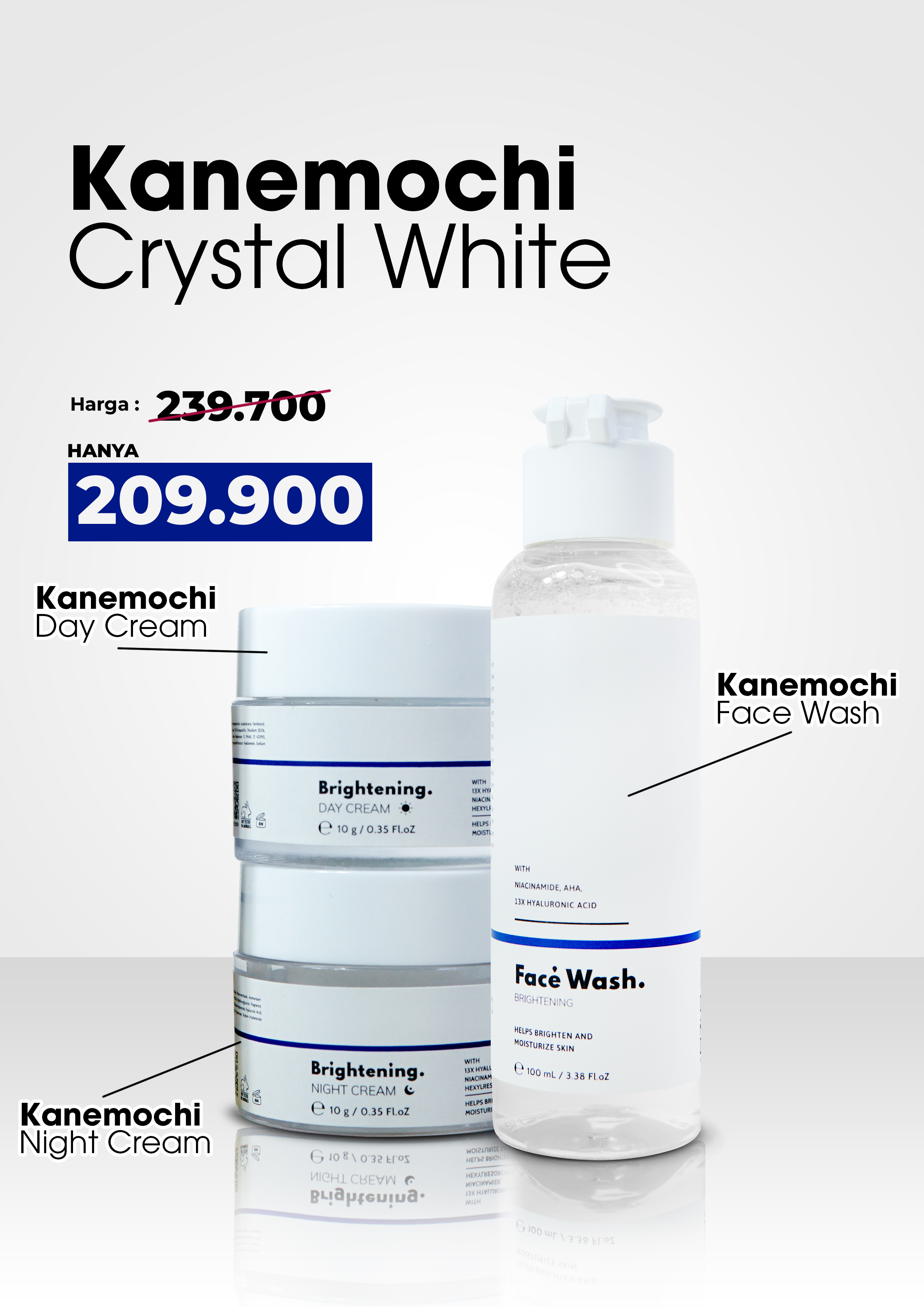 KANEMOCHI CARE SKINCARE WHITELABEL BRIGHTENING FAC... - Gambar 2