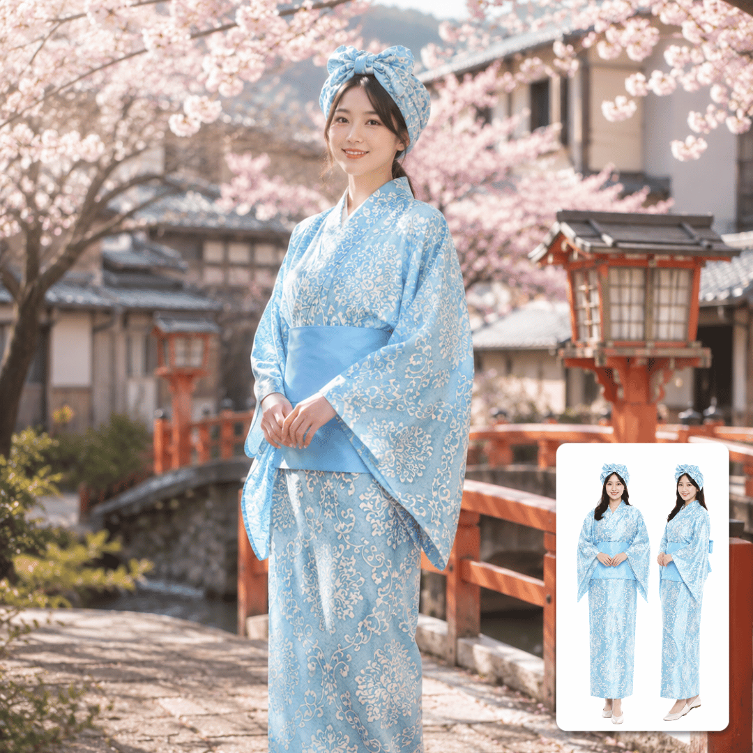 KANEMOCHI YUKATA WANITA PREMIUM - YUKATA BAJU TRAD... - Gambar 5