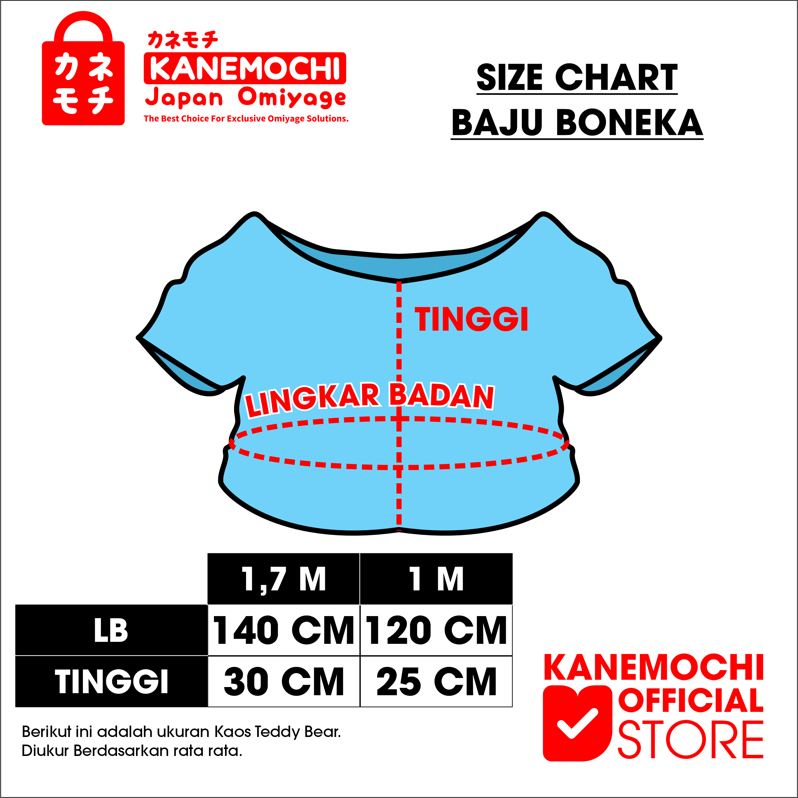 KANEMOCHI KAOS TEDDY BEAR -  KAOS BONEKA BERUANG J... - Gambar 18