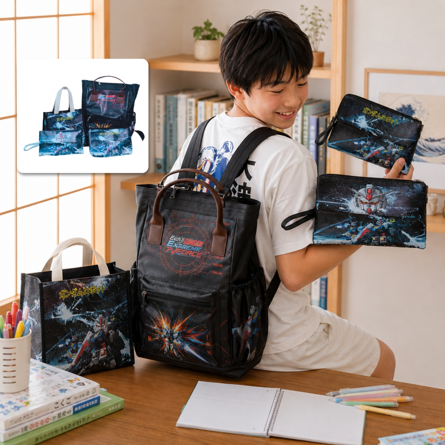 Premium Japanese Kawaii Backpack Set | Tas Sekolah...