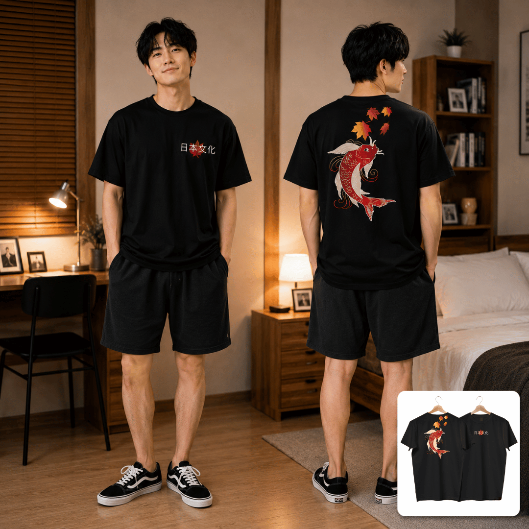 IMPERIAL COLLECTION TEE RED KOI JAPAN (BLACK) - CO... - Gambar 4