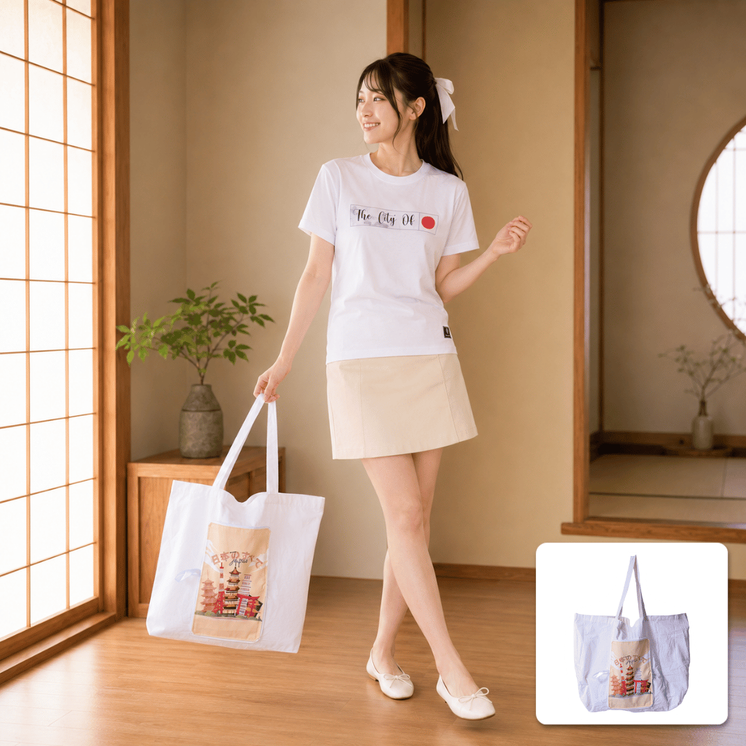 Japanese Smart Fold Bag | Tas Belanja Lipat Motif... - Gambar 8