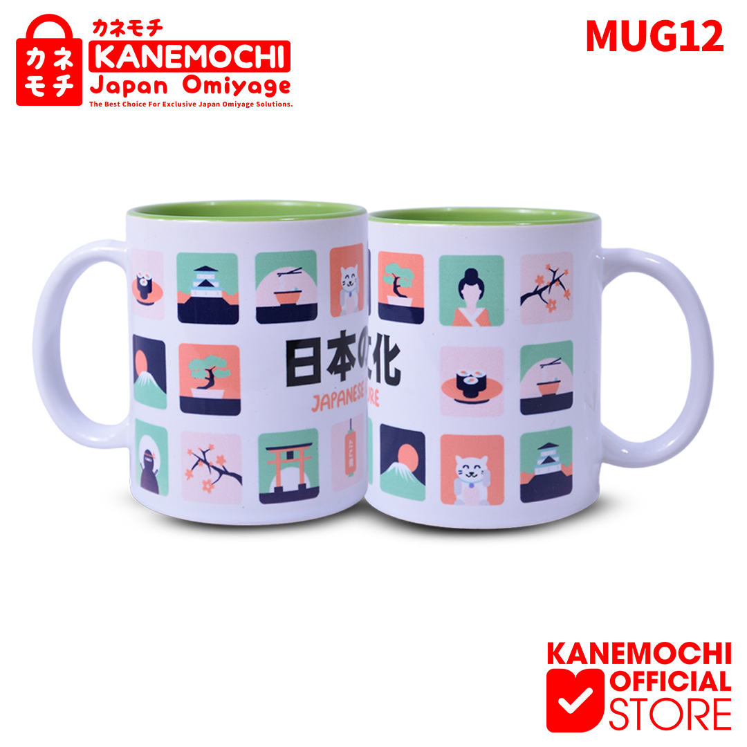 KANEMOCHI MUG KERAMIK WHITE SOUVENIR GELAS KHAS JE... - Gambar 3