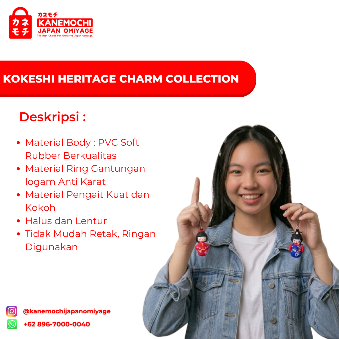 Kokeshi Heritage Charm | Gantungan Kunci Geisha Je... - Gambar 10