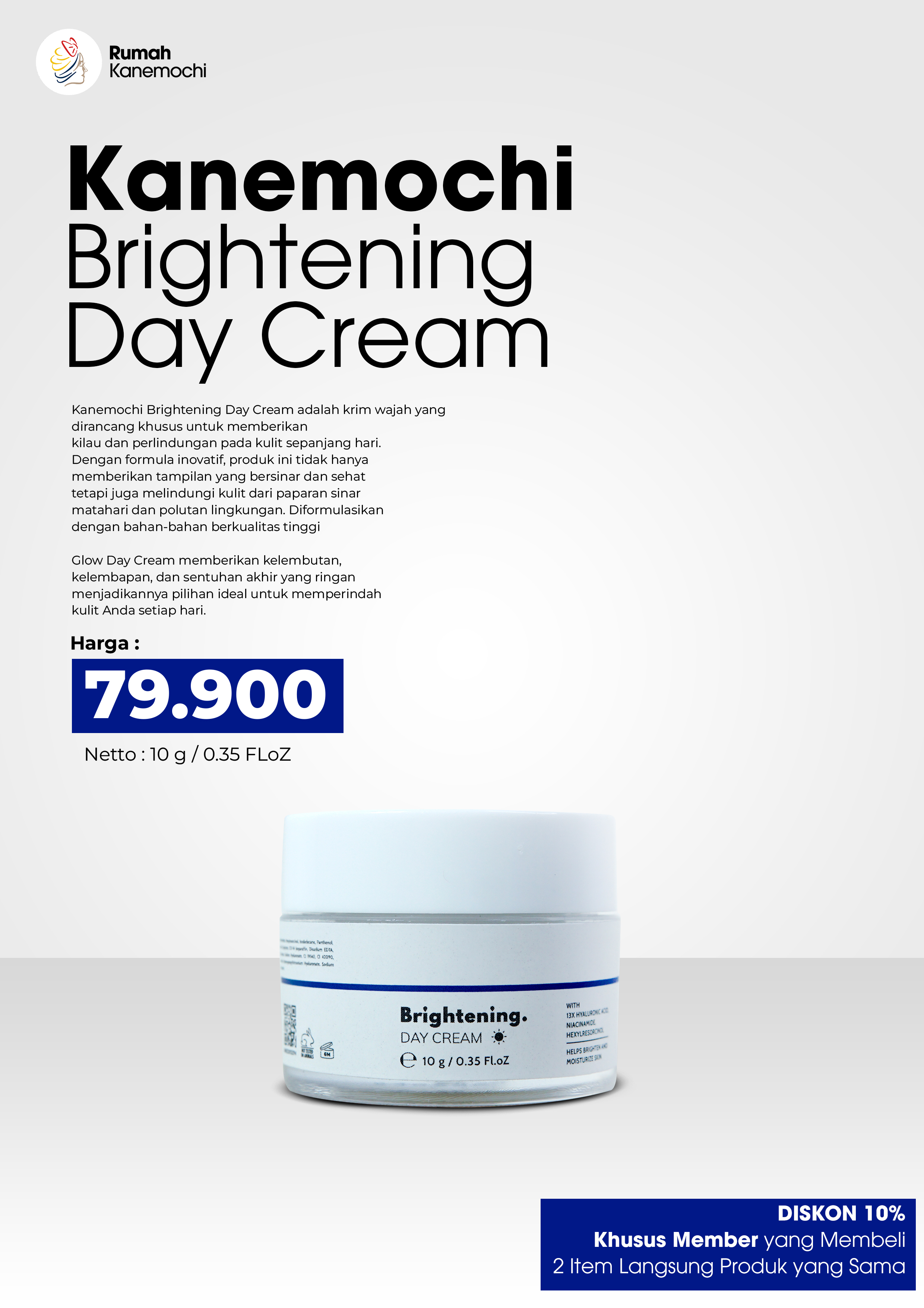 KANEMOCHI CARE SKINCARE WHITELABEL  BRIGHTENING DA...