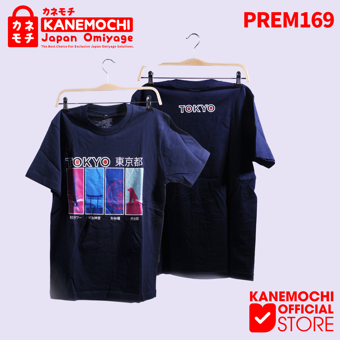 Kanemochi Japan Premium Kaos Navy Neon Tokyo - Clo...