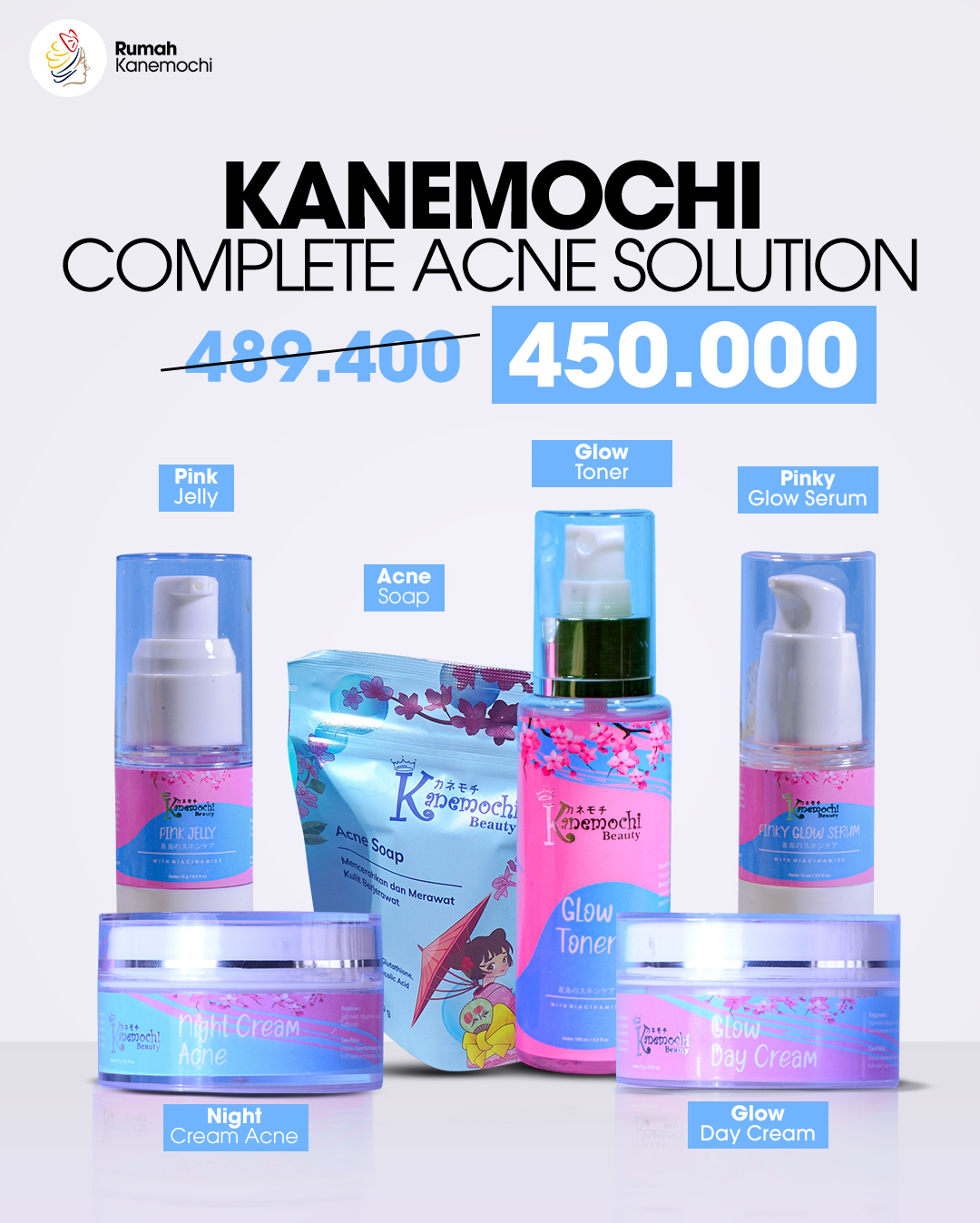 KANEMOCHI CARE BLUE MAGIC GLOW SOAP ACNE - SKINCAR... - Gambar 3