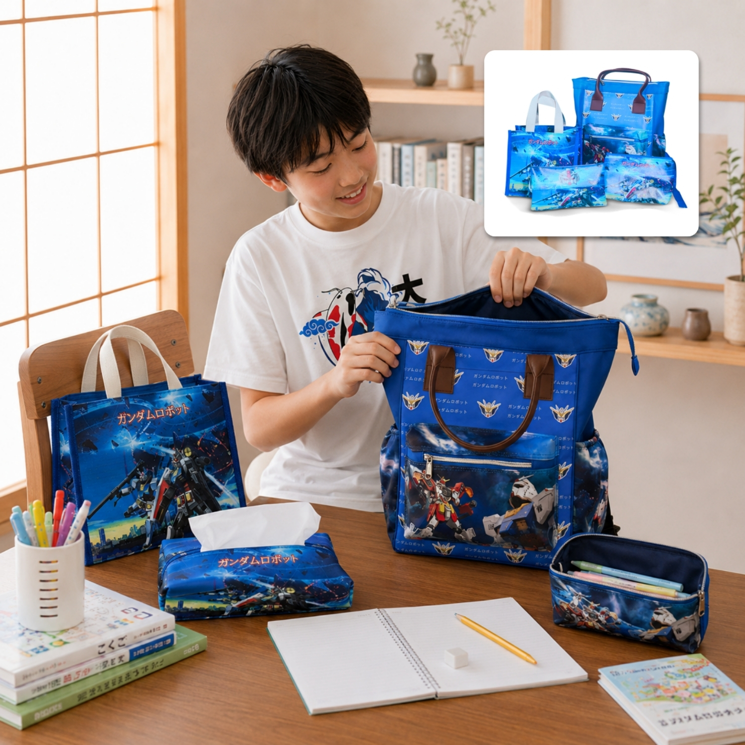 Premium Japanese Kawaii Backpack Set | Tas Sekolah... - Gambar 2