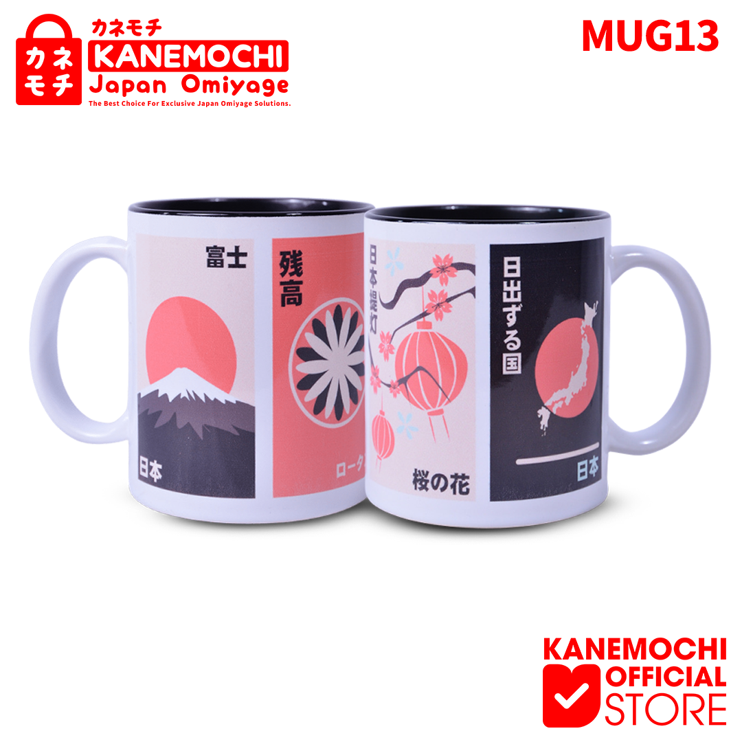 KANEMOCHI MUG KERAMIK WHITE SOUVENIR GELAS KHAS JE... - Gambar 4