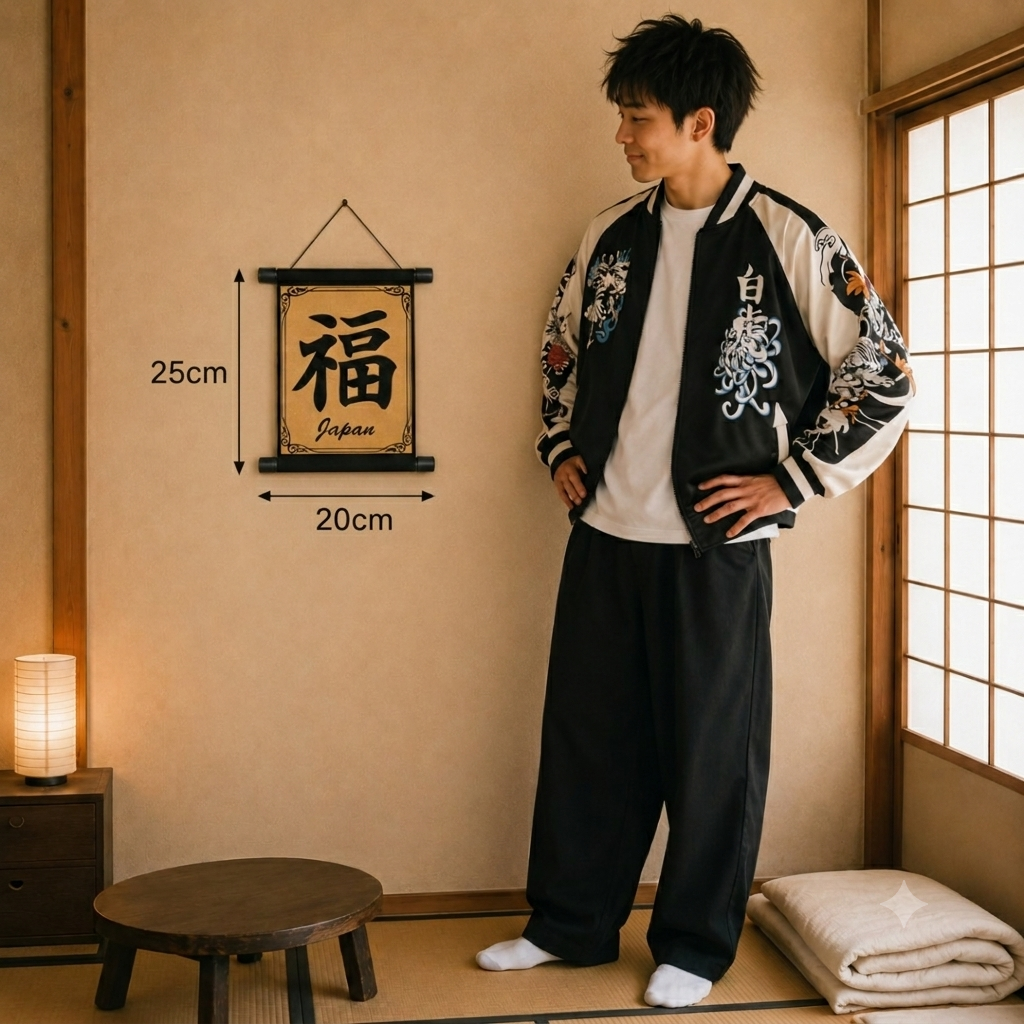 Premium Japanese Wall Art Collection FUKU GOLD & S...
